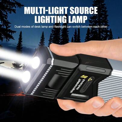 1pc Portable Multi-Light Source Extendable Camping Light With Magnetic Attachment. 5 Different Lighting Modes. Rechargeable. Waterproof. Suitable For Outdoor Camping, Home Emergency Lighting.