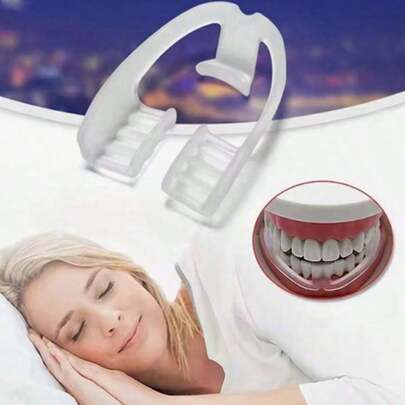 2pcs/Set Elegant Versatile Anti-Snoring Teeth Guard, Teeth Whitening & Straightening Protector, Suitable For Men & Women, Great Gift For Back To School, Halloween, Christmas, Thanksgiving And Other Holidays