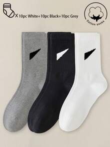 40 peças/30 peças/24 peças Meias Esportivas Confortáveis Unissex, Meias de Algodão, Adequadas para Esportes e Treinamento, Meias Longas para Mulheres, Uso Casual e Empresarial, Antibacterianas, Macias, Pretas e Brancas, Resistentes a Odores, Absorventes de Umidade, Macias e Leves, Adequadas para Outono/Inverno, 20 peças/10 peças/8 peças/6 peças/4 peças/2 peças