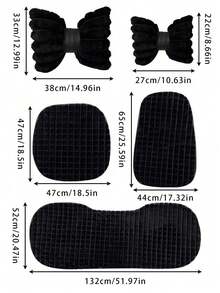 Easypie Selection 1 Car Seat Cushion Fluffy Seat Comfortable Warm Neck Support Pillow Creative Headrest Lumbar Support Car Accessories, Car Seat Cushion Plush Pink Puff Grid Car Seat Cushion Autumn And Winter Comfortable Warm Car Seat Cushion