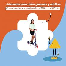 DEPORTES GUEVARA Kinene |   Scooter Patin del Diablo para Jovenes y Adultos, Patín del Diablo con Manubrio Ajustable, 2 Ruedas - Rojo y Azul - Ver 7