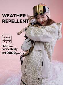 VECTOR MOTION Strider 3L Padded Hooded Ski Jacket, Unisex, Stretchy, Windproof, Warm, Durable, Breathable, For Single/Double Board Skiing