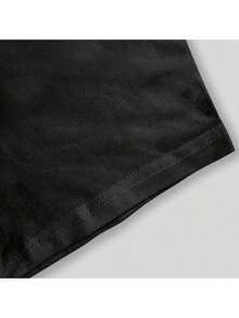 Stylish Women's T-Shirt Printed New York 76 Launch 100% Cotton T-Shirt Loose Oversized Plus Size T-Shirt - 黑色 - 查看 5