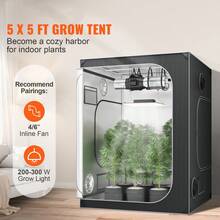 Tienda de cultivo 5x5, 60 x 60 x 80 pulgadas, tienda de cultivo hidropónico Mylar 2000D altamente reflectante con ventana de observación, bolsa de herramientas y bandeja de suelo para cultivo de plantas de interior - 2000D60*60*80 pulgadas - Ver 2