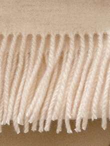 2025韩版纯色流苏冬季围巾，女士保暖针织围巾，高品质秋冬连衣裙围巾