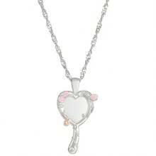-Border Magic Mirror Dopamine Necklace Ins Photo Frame Necklace Cute Girl Fashion Collarbone Chain - 01 白K N-420 - 查看 10