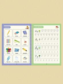 1 Stück A-Z Buchstaben Übungsheft für den Kindergarten - Englisch lernen und Schreibübungen für Vorschulkinder, wiederverwendbares Handschrift Übungsheft, Magic Practice Workbook Set, Schüler, Schreibwaren, Schulmaterial, Fantasy Buch, geeignet als Lernbelohnung, Urlaubsgeschenk oder Geburtstagsgeschenk, Schreibwarenbedarf