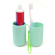 1pc Japanese Portable Travel Toothbrush Box Set, Wash Cup With Lid, Toothpaste Tube, Toothbrush Storage Box, Rinse Cup - Multicolor - View 11