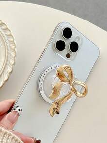 1个新款创意蝴蝶结磁吸手机壳，带气垫支架，可伸缩慵懒桌面手机支架，韩版ins风 - 彩色 - 查看 5