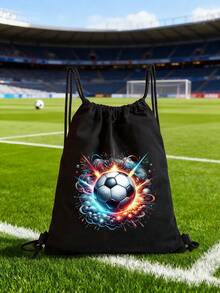 Drawstring Bag School Backpack Sport Bag Women's Fashion Shoulder Backpacks Canvas Shopping Bag Organizer For Travel Cycling Hiking Woman Large Capacity Storage Shopper Bags Initial Name A To Z Pink Letter Print