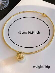 1 Set Stainless Steel Personalized Round Bead Pendant Magnetic Necklace Earrings Jewelry Set, Suitable As Gift