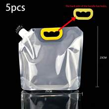 5 Stücke wiederverwendbare Lebensmittel-Aufbewahrungsbeutel mit Ausgießern - auslaufsicher, feuchtigkeitsbeständig und luftdicht verschließbar - geeignet für Getreide, Nüsse, Snacks usw. - unverzichtbares Artikel für die Küchenorganisation - Verschiedenfarbig - Übersicht 6