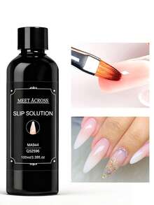 MEET ACROSS 1/2pcs 100ml Poly Gel Slip Solution - Effortless Nail Extensions, Anti-Stick Formula Poly Extension Gel Liquid Slip Solution For Poly Nail Gel Nails , Perfect Starter Tool For Smooth DIY Gel Nail Art Manicure For Home And Salon Use Nail Supplies - Nhiều màu - Xem 2