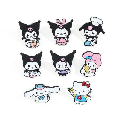 Sanrio Classics Figură Drăguț Broșă Desen Animat Dulce Kuromi KT Pisică Email Insigne Pentru Accesorii Bijuterii Cadou
