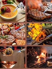 Flameador Soplete Butano De Cocina Gourmet Profesional - Negro - Ver 7