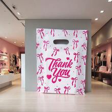 50个粉色“谢谢”礼品袋，婚礼生日派对礼品包装袋，感谢包装袋 - 50個粉紅蝴蝶結 - 查看 6