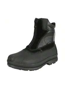 Men's Insulated Waterproof Winter Snow Boots Warm Outdoor Boots For Cold Weather - Black - View 1
