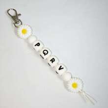 1pc Customized Silicone Bead Keychain, Personalized English Letters, Name Keychain, Bag Accessories, Unique Customized Gifts