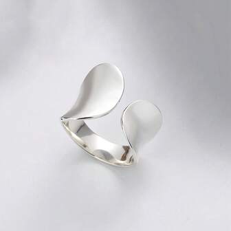 1pc 925 Sterling Silver Geometric Asymmetric Women's Ring, Minimalist Chic Niche Style, Suitable For Daily, Casual, Party Wear, Gift For Family, Friends, Christmas, Halloween, Valentine's Day, Birthday