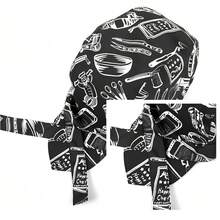 BIG SUN 4 Gorras de Cocina Ajustables para Cocinar, Gorra De Cocinero, Gorras de Trabajo Ajustables de Cocina (02) - Negro - Ver 10