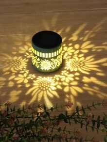 1 قطعة فانوس ديكوري يعمل بالطاقة الشمسية، فانوس ديكور حديقة أنيق، إضاءة LED معدنية تعمل بالطاقة الشمسية، إضاءة دافئة، مناسب للحديقة والفناء والممرات والمداخل والأعياد والحفلات والمروج