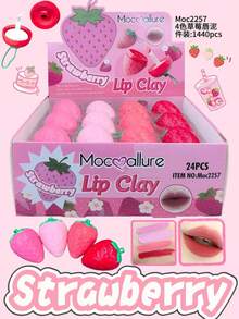 STRAWBERRY Strawberry Moisturizing Lip Balm 24pieces/Box - Multicolor - View 1
