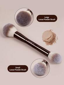 MAANGE 1 Stück Professionelles Dual-Kopf Gesichts-Make-up Pinsel Set, tragbarer Reise-Make-up Pinsel, geeignet für Lose Puder Pinsel, Rouge Pinsel, Highlighter Pinsel, Verschmierter Pinsel, Make-up Werkzeuge mit weichen Fasern für einfachen Transport, Pinsel für Reisen, Geschenk für Frauen & Mädchen, Foundation Pinsel, Abdeckstift Pinsel, Rouge Pinsel, Konturpinsel, Rouge Pinsel, Bronzer Pinsel, Puder Pinsel, Foundation Pinsel, Rouge Pinsel, Werbegeschenke - Schokoladenbraun - Übersicht 5