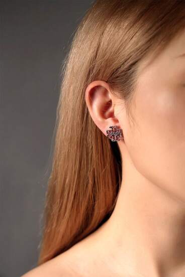  Tory Burch Classic Double T Logo Silver Earrings 80248