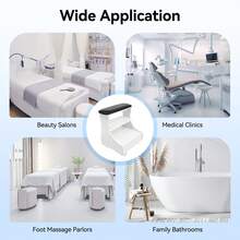 Fußstütze für Pediküre & Maniküre – Trolley mit Rädern für Fußbad (Fußbadhocker), Ideal für Schönheitssalons, Medizinische Kliniken, Friseursalons & Familienbäder, Perfekt für Fußbäder, Fußpediküren & Fußmassagen, Bequem zu bewegen & Stabil