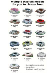 DIY 3D Paper Puzzle Kit - Football Stadium Series | Colorful Assembly Model | Educational Toy For Youngsters & Sports Fans | High-Quality 3D Jigsaw With Detailed Soccer Field Design, Puzzle Toys,The Perfect Halloween Gift For Puzzle Lovers - Multicolor - View 2