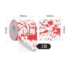 1 Stück kreative Toilettenpapierrolle mit Fälschung Euro-Banknote, Holzzellstoff-Toilettenpapier mit schwarz bedrucktem Design