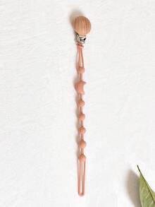 1 件/2 件/3 件定制硅胶防丢失带，适用于奶嘴、奶瓶、牙胶，个性化礼物月亮防丢失带，适合男孩和女孩个性化奶嘴夹，定制儿童名字木制奶嘴夹