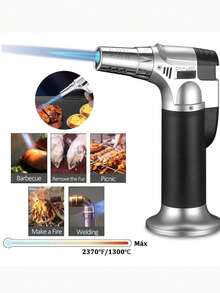 Flameador Soplete Butano De Cocina Gourmet Profesional - Negro - Ver 8