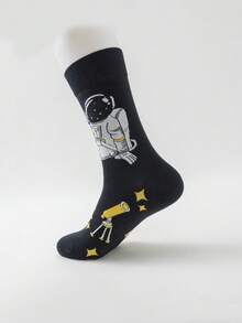 5 Paar Herren Modische Socken, Lässig Haus Socken, Astronaut Serie Knöchelsocken