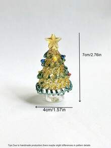 1pc Colorful Mini Crystal Christmas Tree Crafts Decoration,For Christmas Miniature Scene Decor,Mini Tabletop Decor,Car Center Console Decoration,Christmas Home Decor,Parties Atmophere Decor,Festival Christmas/Thanksgiving/New Year Gift,Christmas Stocking Fillers,Office Desk Decor,Pink Christmas Decorations,Christmas Table Decoration,Stocking Fillers