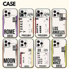 Funda de teléfono tipo billete de avión de viaje, compatible con iPhone 17, 16, 15, 11, 13, 14 Pro Max Plus X Xr Xs Max 12mini, funda de color negro, compatible con iPhoneo, iPhone 17ax, iPhone 17 - z1 - Ver 3