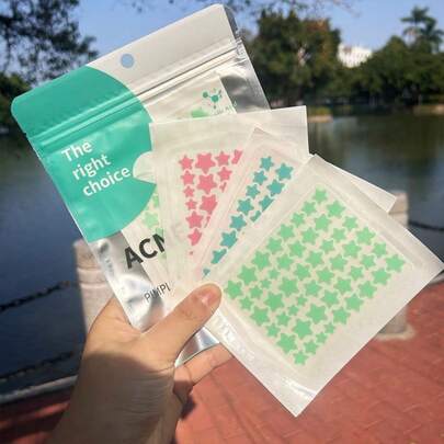 Color Star Acne Sticker Can Be Used For Makeup, Concealer Sticker, Colloid Acne Sticker, Pus Suction Acne Sticker, Portable Packaging Is Hot.