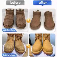 150毫升麂皮鞋清洁泡沫，自带刷头。无需冲洗即可快速去除污渍。适用于雪地靴、麂皮和磨砂皮鞋的护理。 - 藍白色 - 查看 6