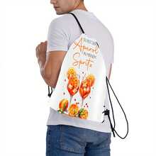 2 piezas, Mochila con estampado de cóctel y limón - Mochila de cordón, Bolsa de gimnasio para entusiastas del estilo bohemio, Bolsa plegable, Bolsa de cordón, Bolsa de natación, Ligera, Gran capacidad, Almacenamiento de zapatos, Bolsa deportiva, Bolsa de fitness yoga de viaje, Regalo para aficionados al fútbol 16in*13in