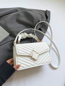 时尚纯色折痕手提包，云朵包，褶皱包，鳄鱼纹理，大容量，时尚女包，适合购物，钱包，逛街，年轻女性，大学生，新婚夫妇，白领。适合办公室，大学，工作，商务，通勤，户外活动，旅行和郊游 - 白色 - 查看 9