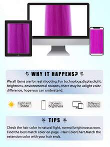 1 Pc Purple 28inch DIY Braided Hair With Elastic Elastic Band Wig Women's Hair Extensions Pink Purple Gradient Braided Ponytail Synthetic Material For Women Halloween Girls Hair (Purple, Pink, Black, Dark Brown,Brown) - Multicolor - View 10