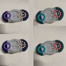 Tecforood 这款极具挑战性的3D圆柱形魔方益智玩具，配有色彩鲜艳的旋转珠子，是一款寓教于乐的脑筋急转弯和滑块游戏，适合儿童、青少年和成人，有助于提高注意力、逻辑思维和手眼协调能力。 - 彩色 - 查看 11