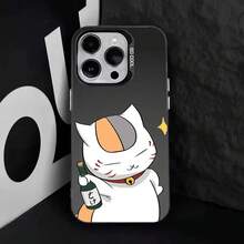Sensei Natsume Yuujinchou Nyanko Phone Case Covercompatible With  17,16,15,14,13,12,11,Pro,Max,Plus,E,Air,Mini Black Tpu Cover,Covercompatible With  17 Case,  17 Pro Case,  17 Pro Max Case