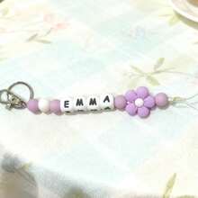 1PC Customized Name Silicone Keychain/Bag Buckle/Can Be Hung With Work ID Card, Etc., Unique Gift - Flower Keychain - View 42