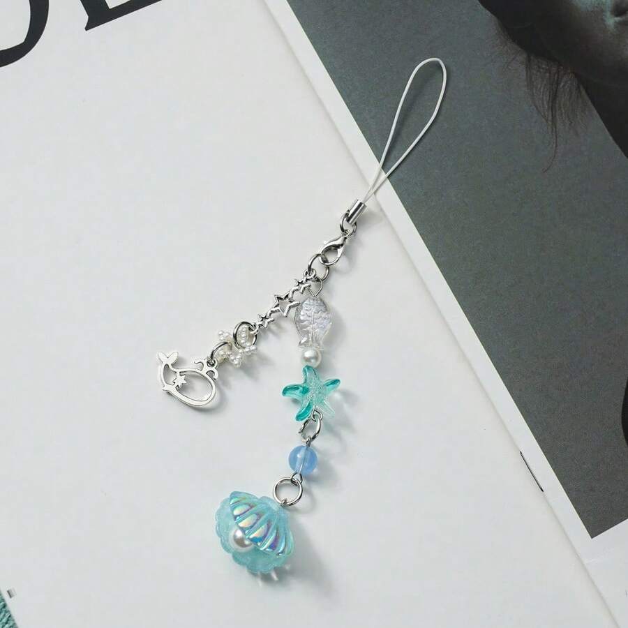 Niche DIY Hanging Chain Card Year After Year Fish Mobile Phone Chain CCD Camera Pendant Chain Bag Cute Accessories - A - 查看 1