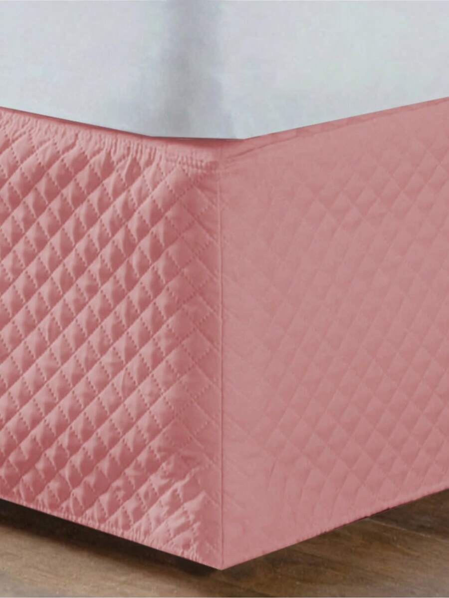 White Quilted Adjustable Colchobox Bed Skirt, Single / Double / Queen - Rosa Oxidada - View 1