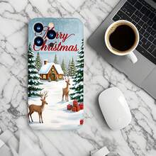 1PC Phone Case ,  Merry Christmas Deer House Snow , Stylish Phone Case, Phone Decoration, All-around Lens Protection, Creative Small Gift, Funny Gift for Boys and Girls - Schwarz - Übersicht 5