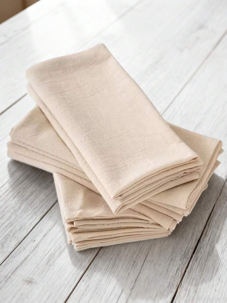 2/6/12/240张装现代简约纯色餐巾，天然木纹优雅装饰，适用于派对、家庭餐桌、餐垫