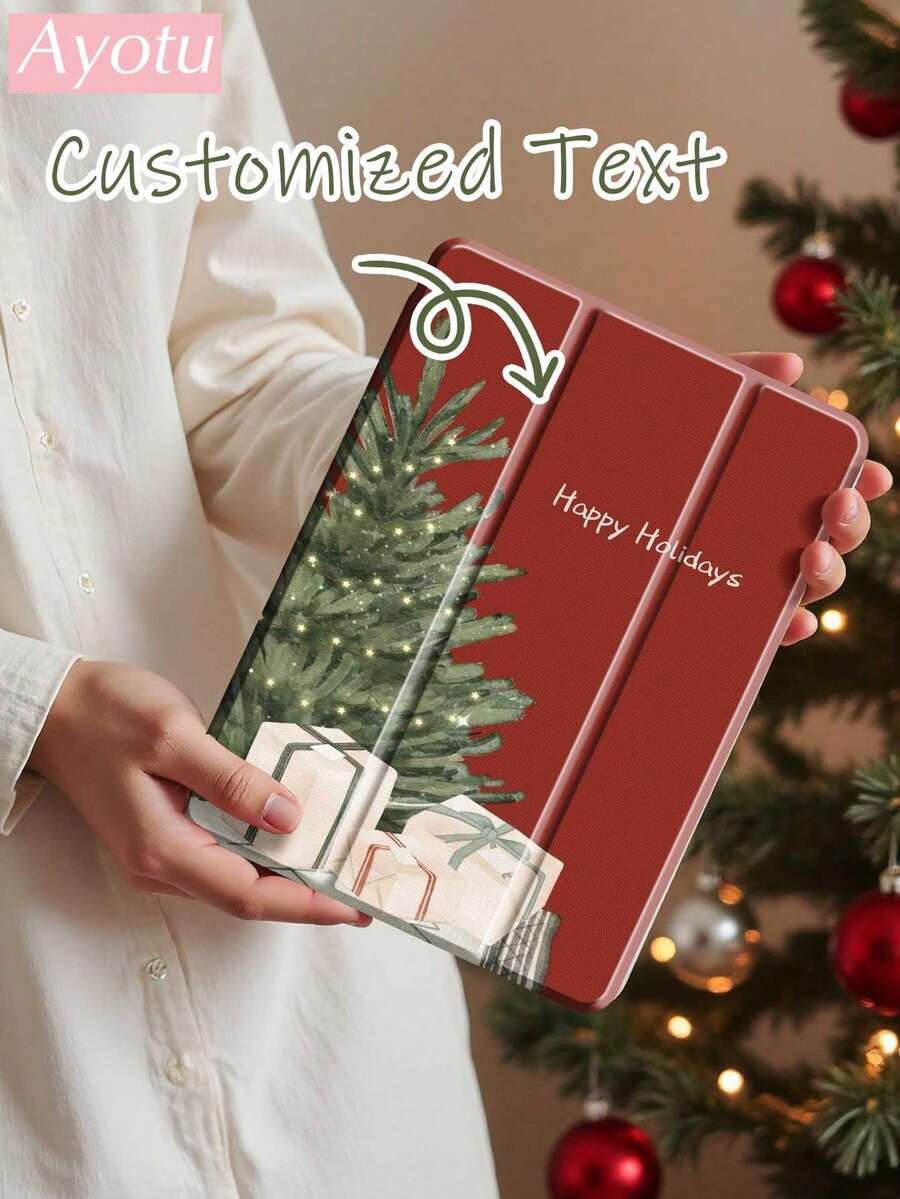 Ayotu 客製化聖誕主題保護殼，相容 iPad/Tab P11；聖誕時尚保護殼，相容 Galaxy Tab A9 Plus 10.95 吋、第 10 代、10.2/10.9 吋；適用於工作、娛樂與辦公使用；聖誕或新年禮物，送給自己、朋友、同事或家人