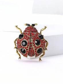奢华水晶珐琅甲虫胸针 - 精致昆虫别针，男女皆宜，适合作为正式着装配饰/朋友聚会徽章礼物 - 甲蟲 - 查看 15